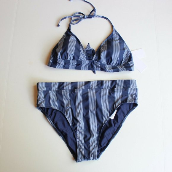 Splendid Bikini Set Top & Bottom Stripe L - Picture 1 of 3